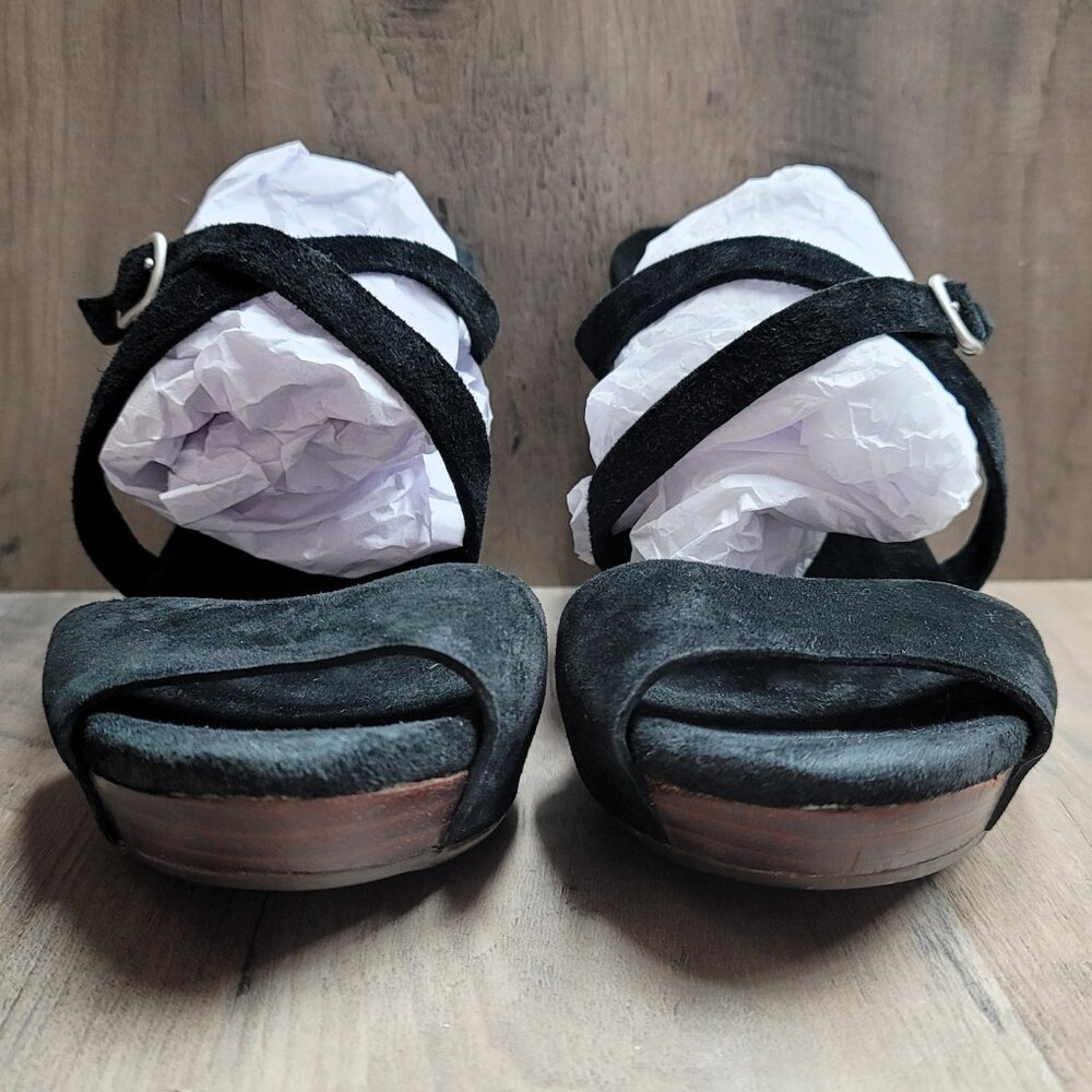 UGG 3191 Jullita II Black Suede Wedge Slide Sandals Shoes 5.5 - Picture 2 of 16